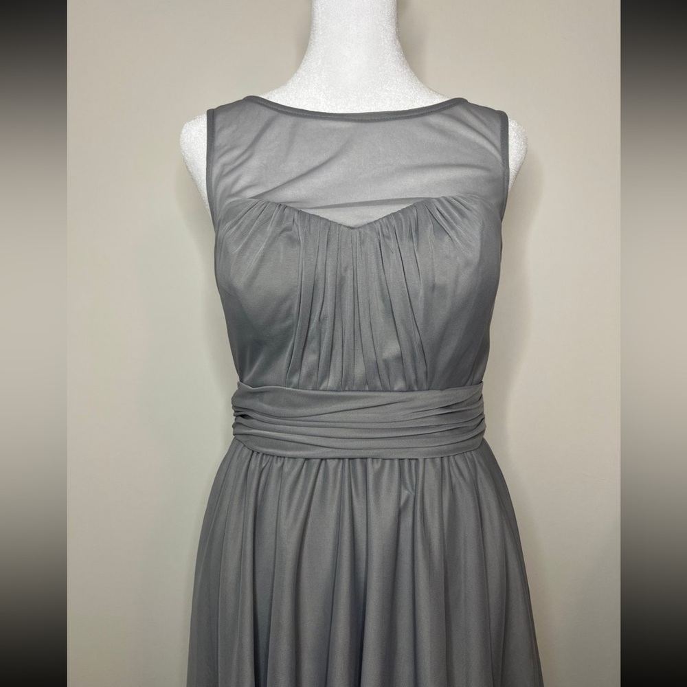 Davids bridal Gray bridesmaid Dress size 6